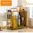 2-Tier Bamboo Microwave Shelf Height Adjustable Rack Kitchen Shelf Spice Organizer Kitchen Storage Rack Kitchenware Holder