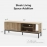 Home Furniture for Tv TV Console Suits TV Up to 70 Inch With Fluted Panel Sliding Door Living Room Furniture Media Cabinet Stand