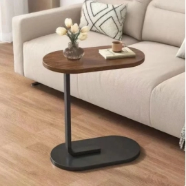 C Shaped Side Table Modern Light Luxury Style Small Coffee Table Living Room Portability Household Compact Tea Table