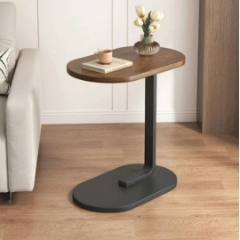 C Shaped Side Table Modern Light Luxury Style Small Coffee Table Living Room Portability Household Compact Tea Table