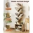 Tree Bookshelf, Small Bookcase with Storage Cabinet, Modern Tall Narrow Bookshelves Organizer, 6 Tier Tree Bookshelf